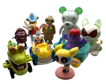 Happy Meal Toy Vintage Roger Rabbit, ET, Grimace, Power Puff Girls, Rug Rats