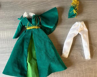 Mattel Barbie 1994 Scarlet O'Hara Green Velvet Drapery Dress Replacement Outfit