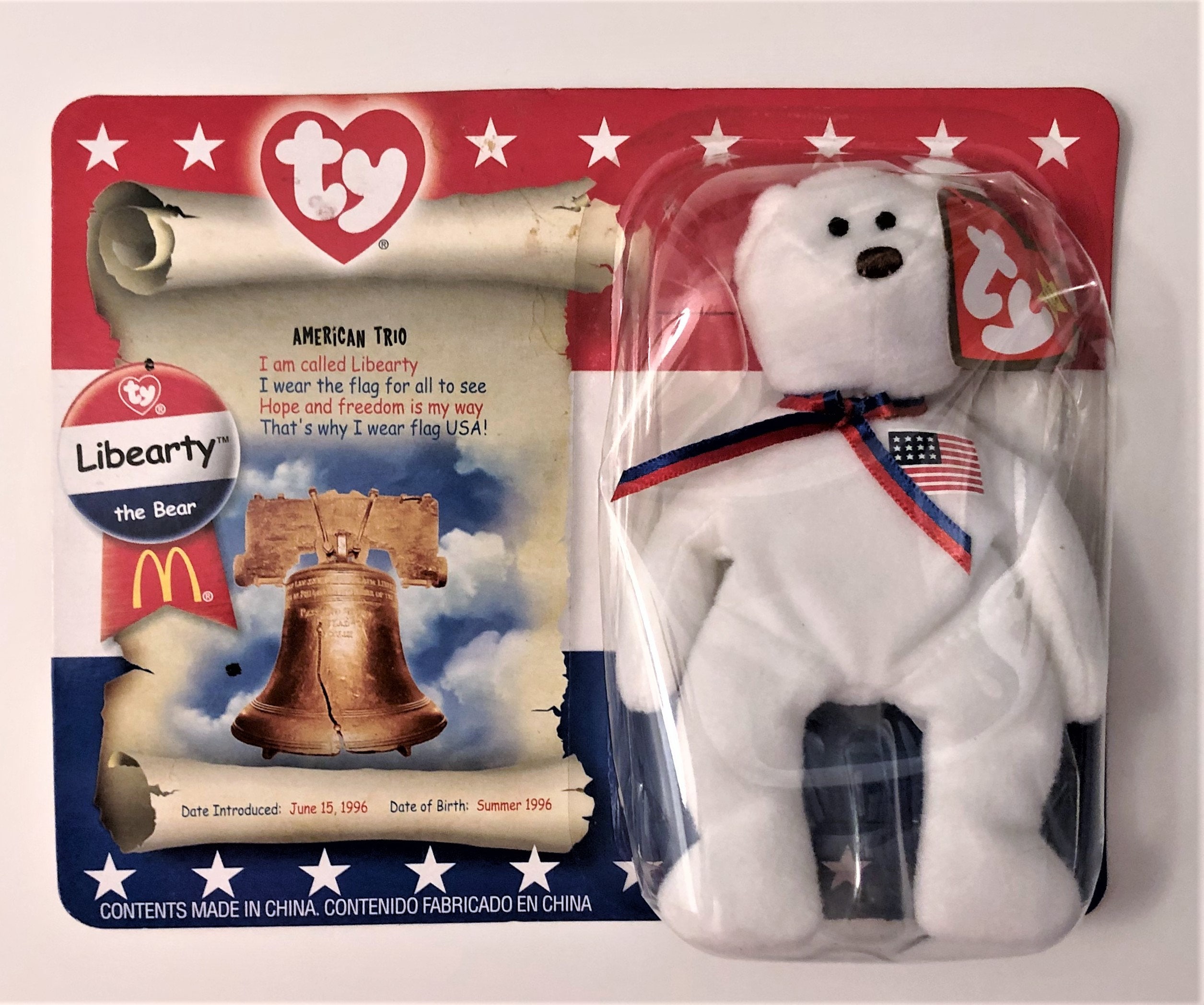 Ty libearty hotsell bear 1996 value