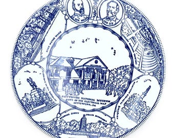 Vintage National Museum Plate Gettysburg Generals Lee & Meade Civil War