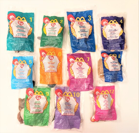 Mc Donald's 1999 TY Beanie Babies Happy Meal Toys - Freckles