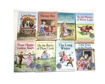Lot of 8 Little House on the Prairie Books By Laura Ingalls Wilder