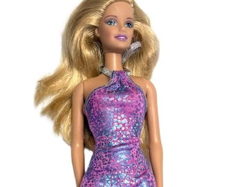 Mattel Barbie Doll in Purple Dress, Shoes & Purse Dated 1999