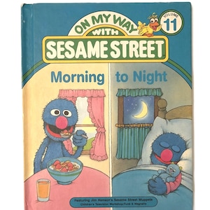 On My Way With Sesame Street Morning to Night Volume 11 Vintage Children&#39;s Book