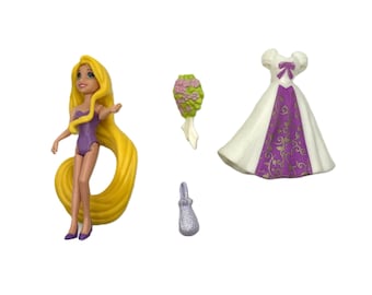 Disney Princess Rapunzel Tangled Doll & Dress Little Kingdom Polly Pocket