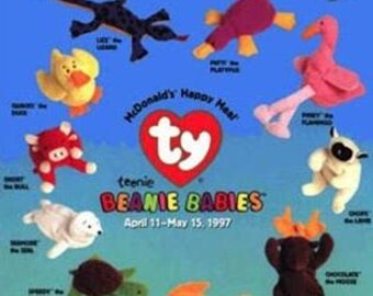 Mc Donald's 1999 TY Beanie Babies Happy Meal Toys - Freckles