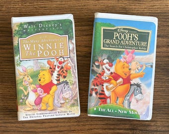 Lot of 2 Winnie The Pooh VHS Tapes Grand Adventure and The Many Adventures