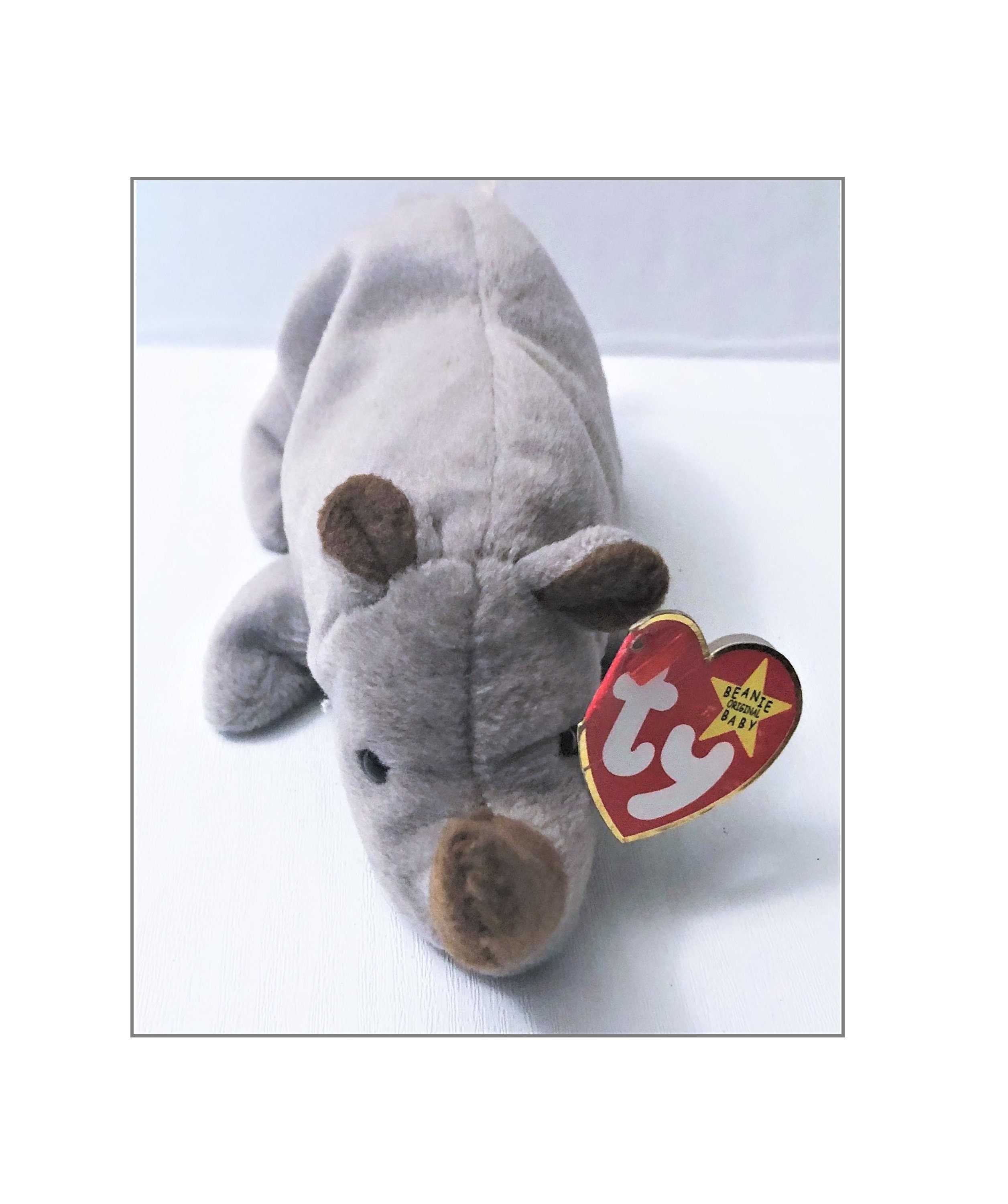 Spike the rhino beanie baby value sale