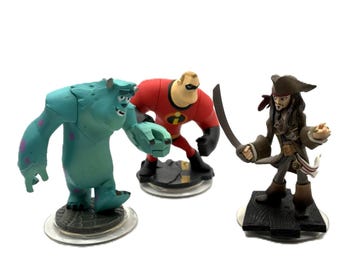Disney's Infinity 1.0 Sully, Mr. Incredible & Jack Sparrow Figures Set of 3