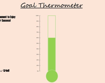 goal thermometer etsy thermometer goal