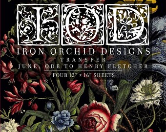 June, Ode to Henry Fletcher Transfer Pad Iron Orchid Designs