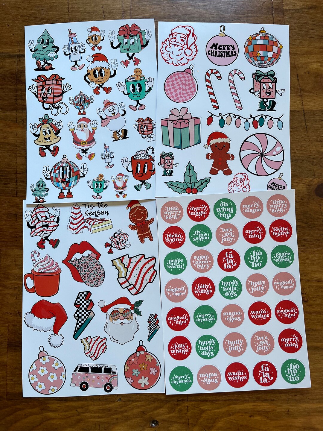Christmas 80 Envelope Seals Decal/sticker Sheets Etsy