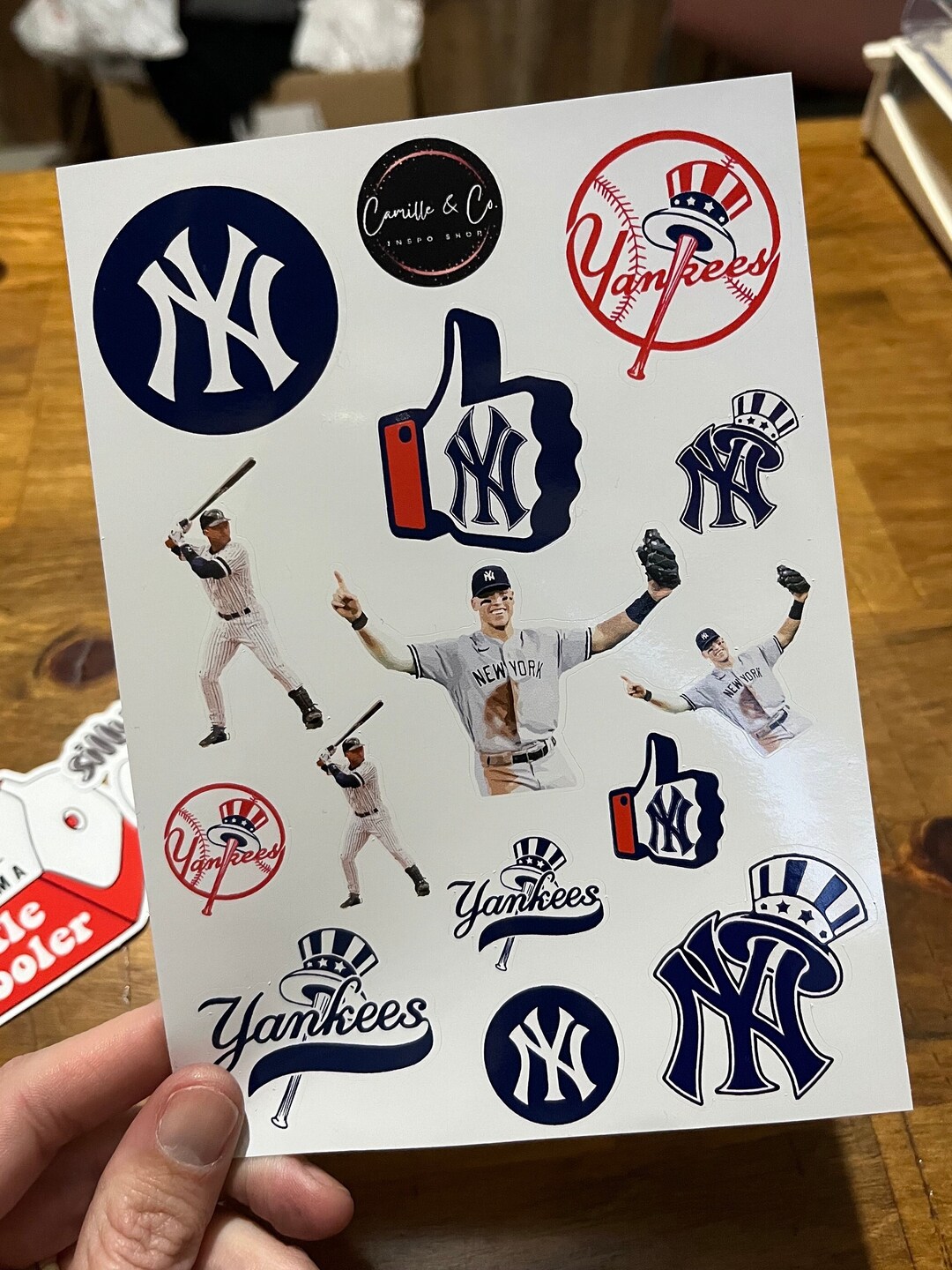 Yankees Baseball Decals/sticker Sheet Etsy
