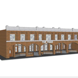 N Scale Urban Building (The Toad): 3D Printed Replica