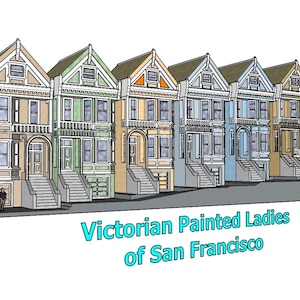 N Scale San Francisco Painted Ladies: 3D Printed Replicas