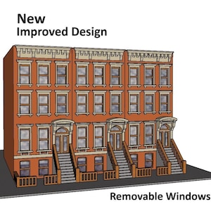 N Scale Brooklyn Brownstones: 3D Printed Replica