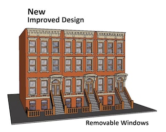 N Scale Brooklyn Brownstones: 3D Printed Replica