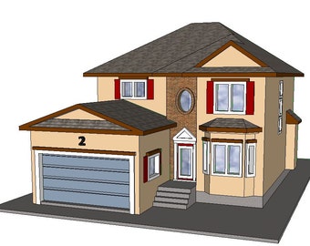 Casa suburbana in scala N (2 Boone): replica stampata in 3D