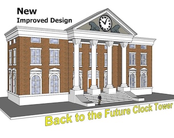 Torre dell'orologio di Ritorno al futuro in scala N: replica stampata in