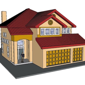 N Scale California Home: 3D Printed Replica