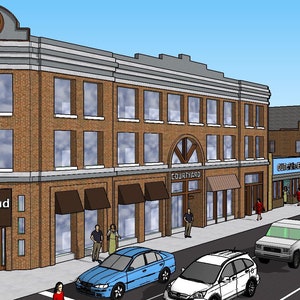 N Scale Urban Buildings Streetscape: 3D Printed Replicas