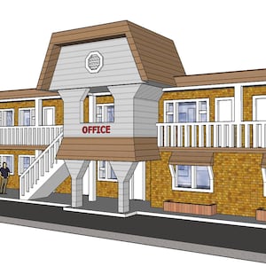 N Scale Roadside Motel: 3D Printed Replica