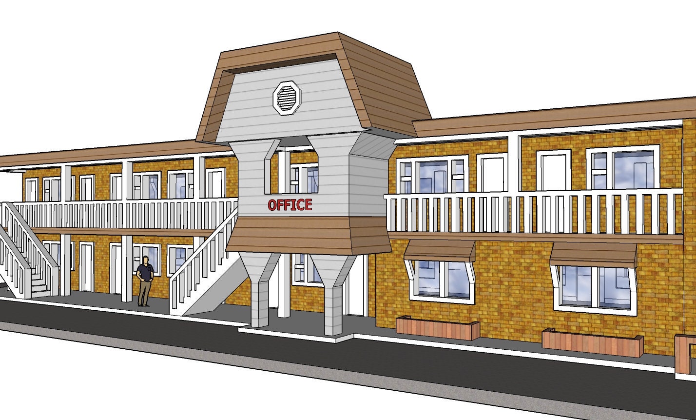 N Scale Roadside Motel Model Building Kit 3D Printed in Etsy Hong Kong