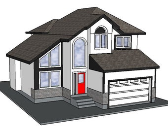 N Scale Suburban Home (Kingsclear): 3D Printed Replica