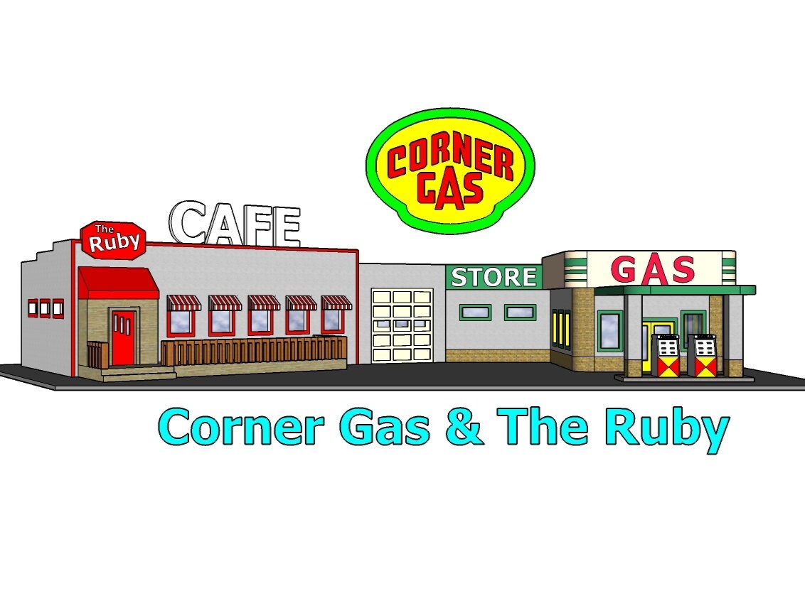 Corner Gas Station & Ruby Cafe N Scale Replica Model Etsy Canada