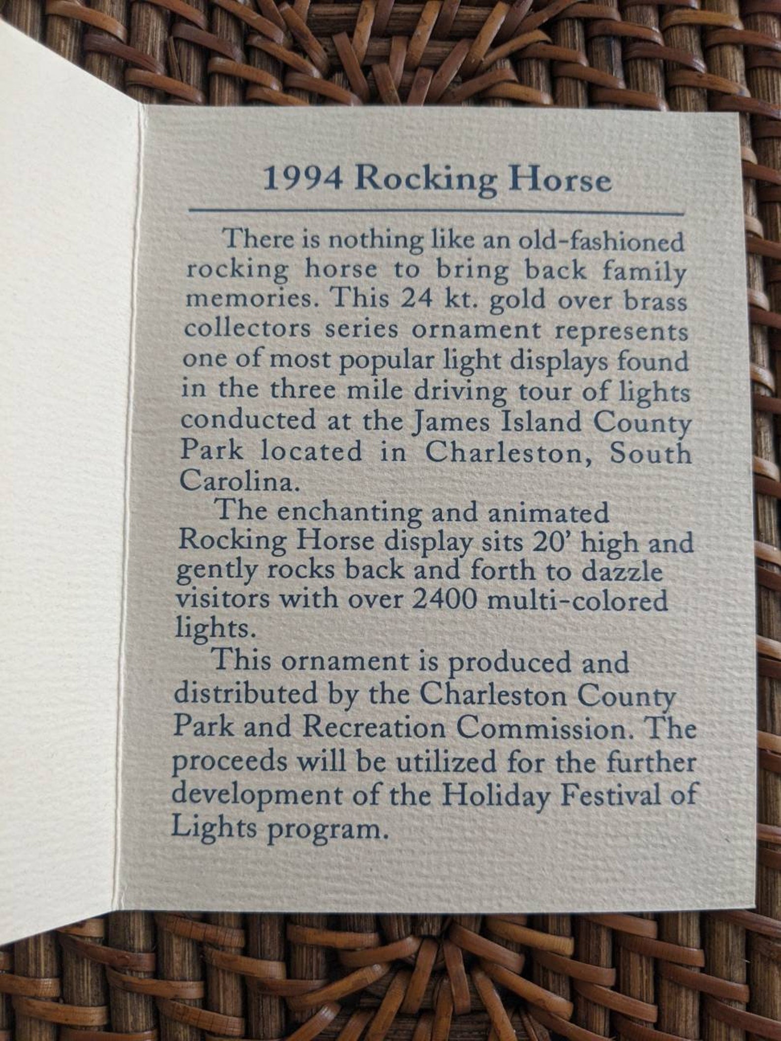 Holiday Festival of Lights 1994 Charleston SC James Island | Etsy