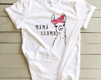 Mama llama women&#39;s loose fit bella canvas shirt