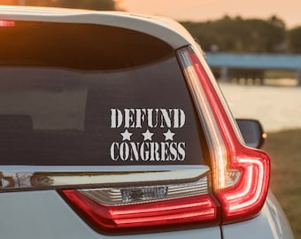 Defund Congress car decal vinyl sticker