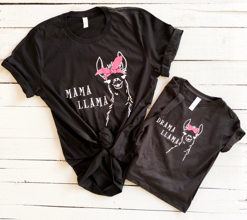 Mama Llama Shirt /Drama Llama Shirt/ Mommy and me matching shirts image 5