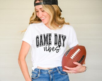 Game Day vibes shirt, Game Day, Football Mama shirt, Football Lover Gift, Football wife Tee