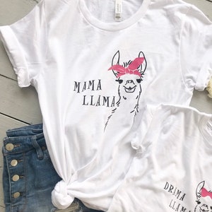 Mama Llama Shirt /Drama Llama Shirt/ Mommy and me matching shirts image 3