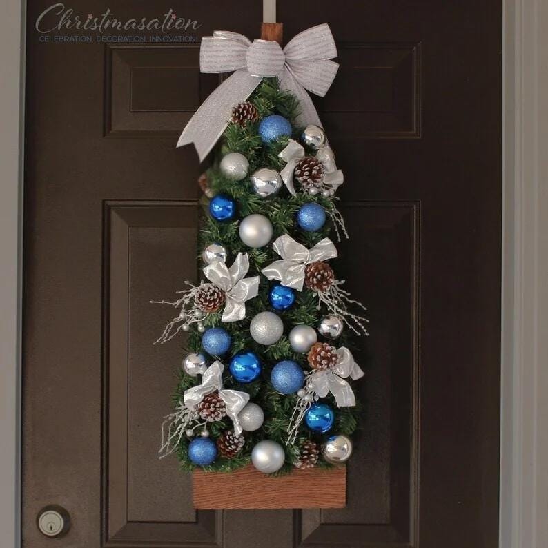 36 Inch Icy Blue Christmas Tree Pre-lit Tabletop - Etsy