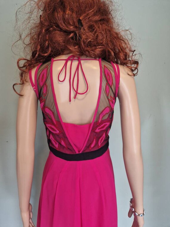 Vintage pink mesh cocktail dress party dress size … Gem