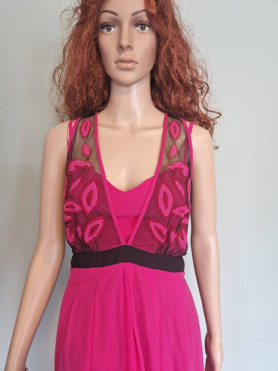 Vintage pink mesh cocktail dress party dress size … Gem