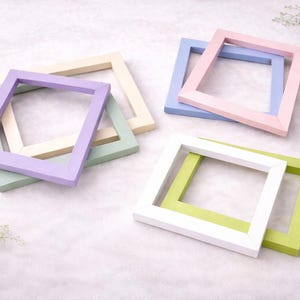 Painted Wood Picture Frame: Handmade Mahogany Finish, Wall Art Decor