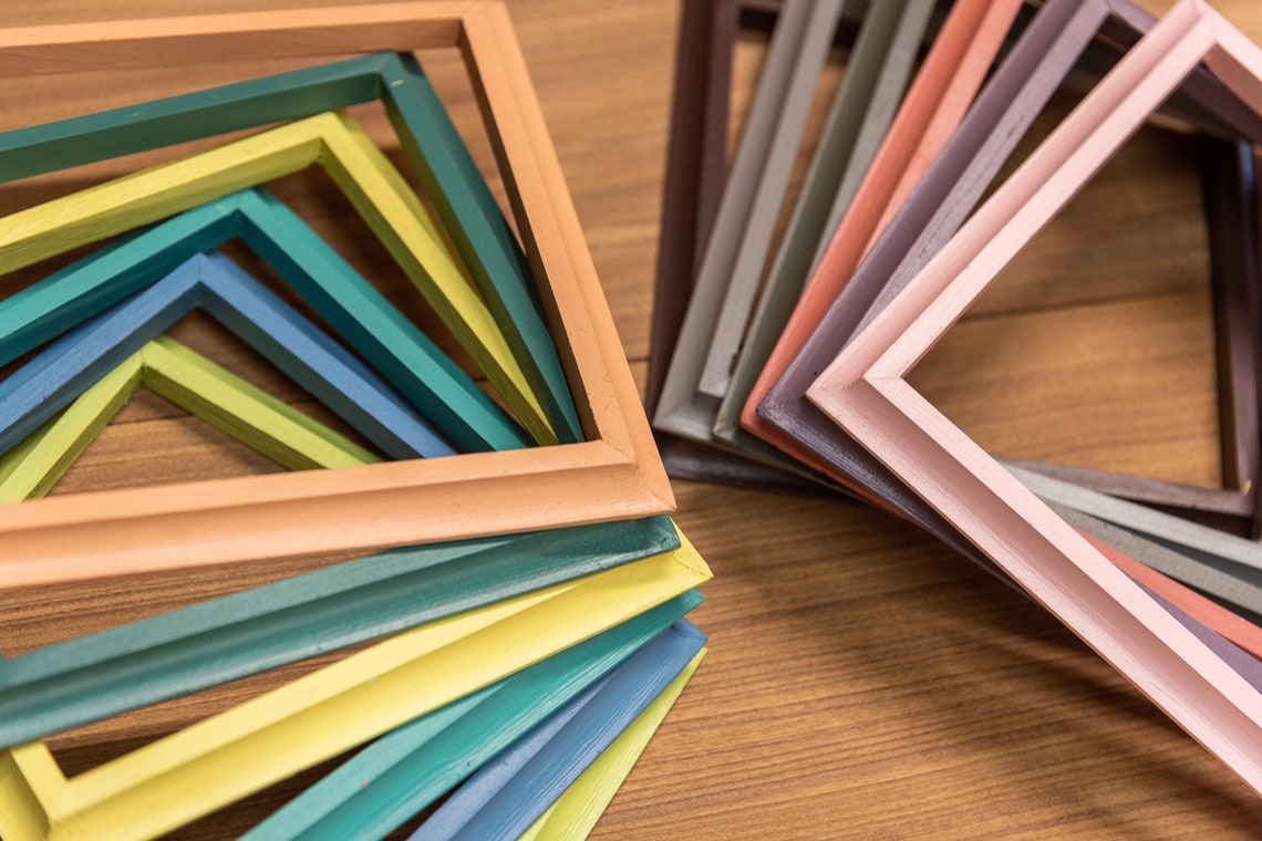 Wood Picture Frames Painted Wood Frames Wood Picture Frame Etsy