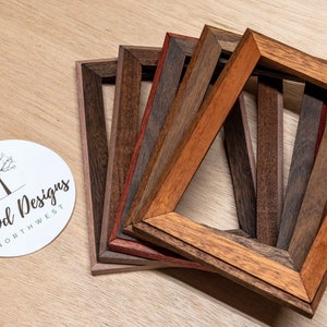 Wood Picture Frames, Two-Tone, Wood Frames, Mahogany, Gifts, Christmas, Wood Designs Northwest, Picture Frame