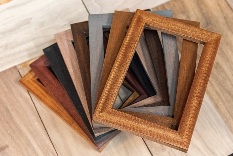 1 Wide, Mahogany Picture Frames, Wood Picture Frames, Wood Designs Northwest, Wood Frame, Wall Decor, Pacific Northwest, 4x5, Picture Frame image 1