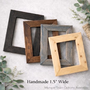 Rustykalna rama do zdjęć z drewna: 1,5" szerokości, ręcznie robiona z jodły Douglasa