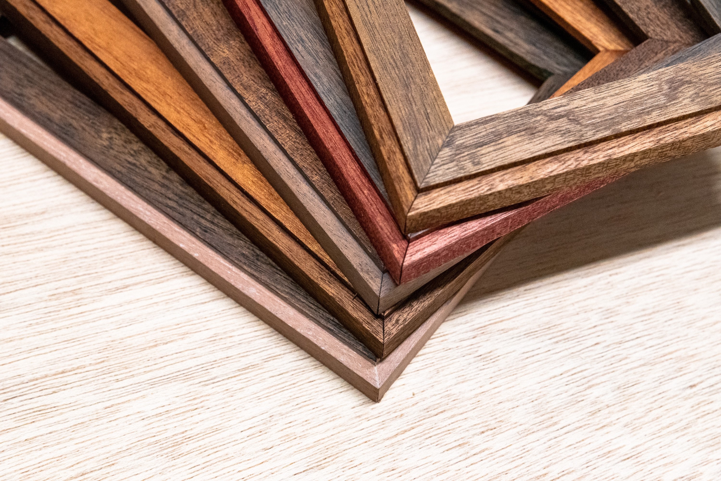 Wood Picture Frames TwoTone Wood Frames Mahogany Gifts Etsy