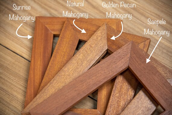 Mahogany Wood Frames Custom Wood Picture Frames Handmade Etsy