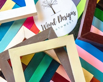 Marco de fotos de madera pintada a medida de 5x7, 8x10