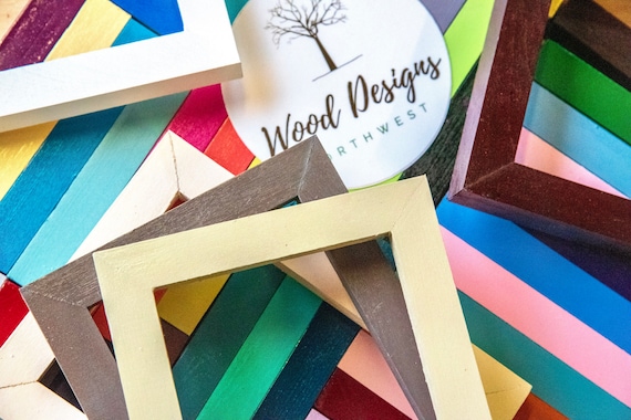 Painted Hardwood Picture Frame: Custom 5x7, 8x10