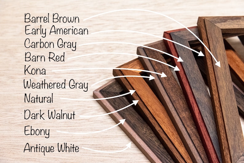 Wood Picture Frames Twotone Wood Frames Mahogany Gifts Etsy