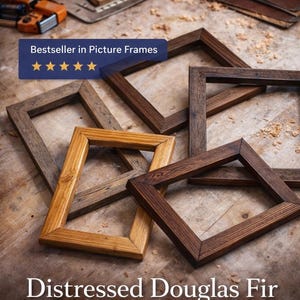 Marco de fotos de madera rústica: abeto Douglas envejecido