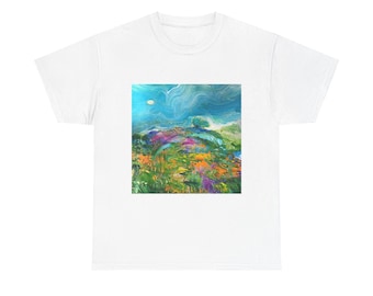 Filtered Music In The Wind, Art Unisex Heavy Cotton Tee - Nature Inspired T-Shirt